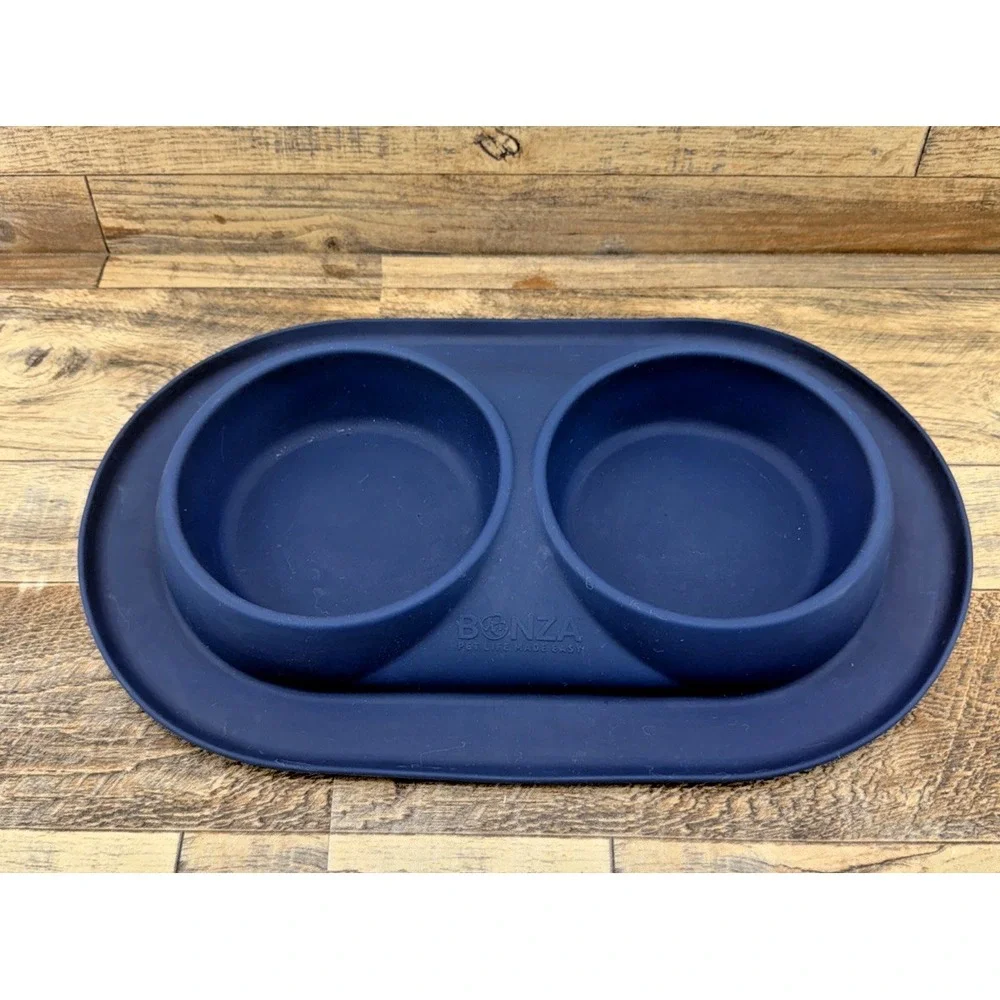 Bonza Blue Silicone Dog Cat Bowl Undermat